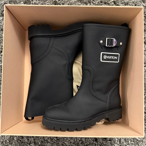 Louis Vuitton Black Territory Flat Half Boot Size 41 - Picture 2 of 3